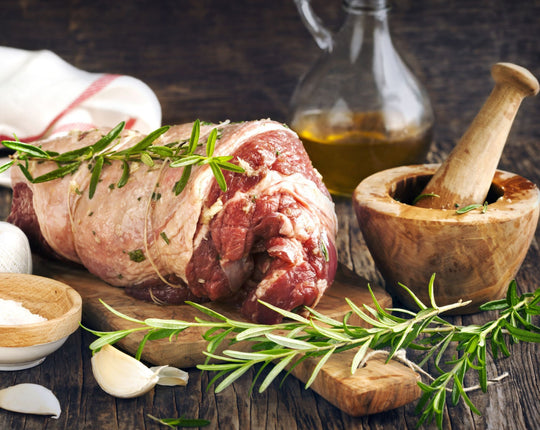 Leg of Lamb Boned & Rolled Studded with the option of Rosemary and Garlic